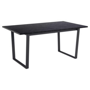 Køb ACT NORDIC Amble spisebord - sort melamin med marmorprint og metal (160x90) online billigt tilbud rabat møbler