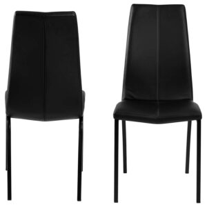 Køb ACT NORDIC Asama spisebordsstol - sort PU og sort metal online billigt tilbud rabat møbler