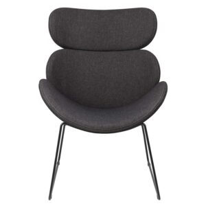 Køb ACT NORDIC Cazar lænestol - grå polyester og sort metal online billigt tilbud rabat møbler