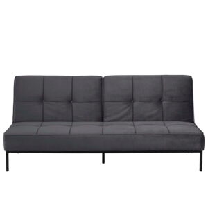 Køb ACT NORDIC Perugia sovesofa - mørkegrå polyester og sort metal online billigt tilbud rabat møbler