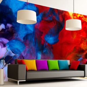 Køb ARTGEIST Fototapet af farverige flammer -  Colored flames (flere størrelser) 250x175 online billigt tilbud rabat møbler