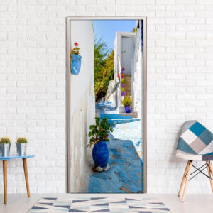 Køb ARTGEIST Fototapet til døren - Blue Alley 90x210 online billigt tilbud rabat møbler
