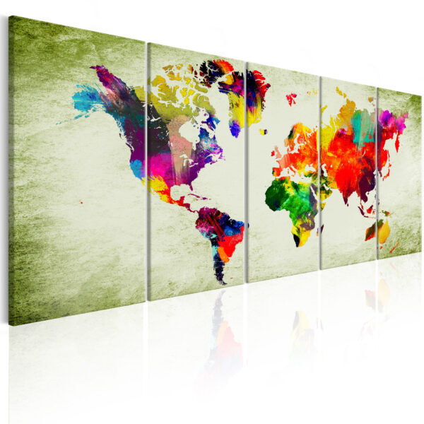 Køb ARTGEIST verdenskort - Colourful Continents - Flere størrelser 225x90 online billigt tilbud rabat møbler