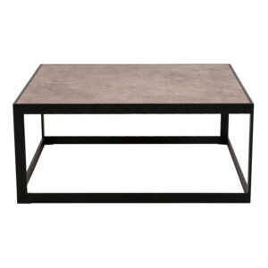 Køb CANETT kvadratisk Stone sofabord - keramik og sort metal (92x92) online billigt tilbud rabat møbler