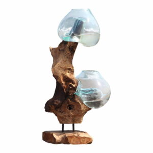 Køb HOUSE NORDIC San Marino Vanddråbe skulptur - glas/natur træ (H:100cm) online billigt tilbud rabat møbler