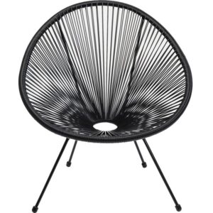 Køb KARE DESIGN Acapulco Black lænestol/havestol - sort polyethylen og stål - OUTLETMODEL online billigt tilbud rabat møbler