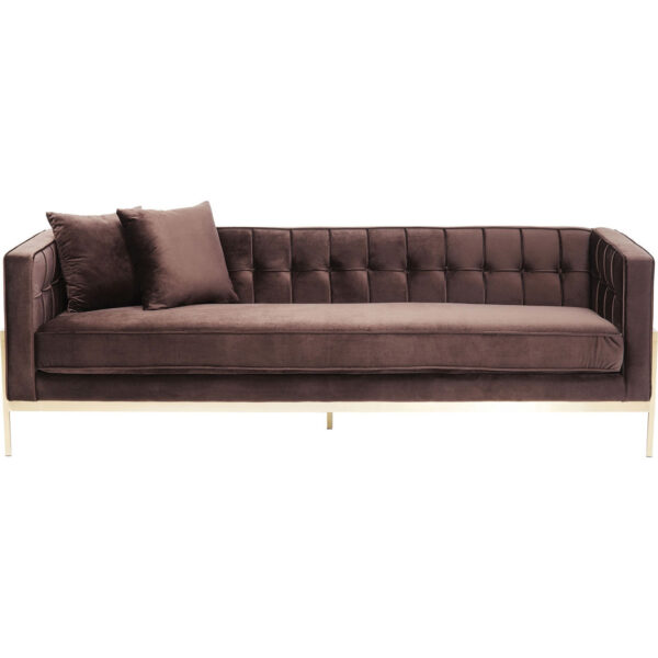 Køb KARE DESIGN Loft Brown 3-personers sofa - brunt stof/messing stål