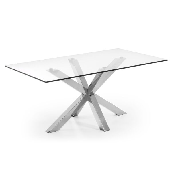 Køb LAFORMA Argo glasbord med ben i rustfrit stål 180 x 100 cm online billigt tilbud rabat møbler