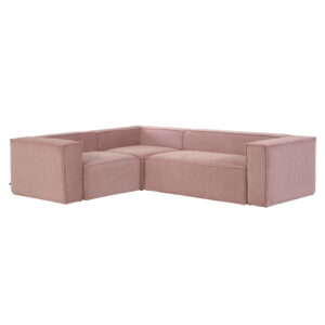 Køb LAFORMA Blok hjørnesofa - rosa polyester online billigt tilbud rabat møbler