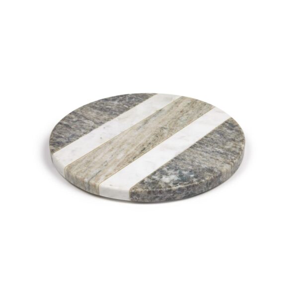 Køb LAFORMA Xamila små runde bordskånere i flerfarvet marmor online billigt tilbud rabat møbler
