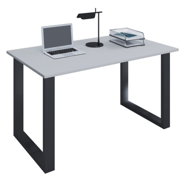 Køb Lona U-feet skrivebord - grå træ og sort metal (110x80) online billigt tilbud rabat møbler