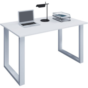 Køb Lona U-feet skrivebord - hvid træ og hvid metal (110x80) online billigt tilbud rabat møbler
