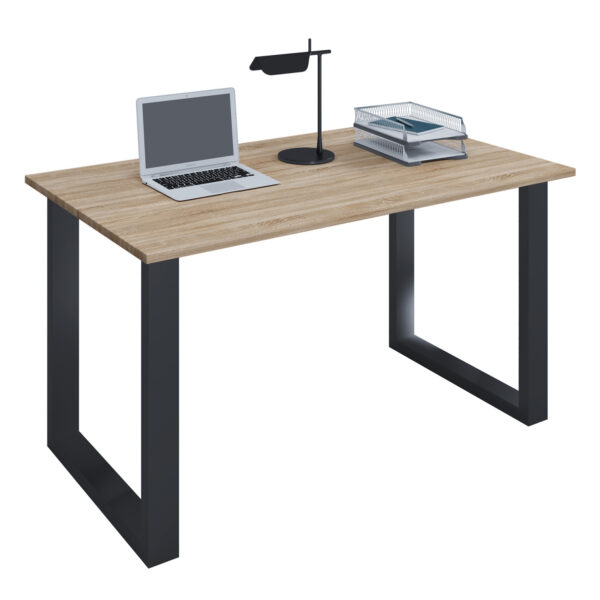 Køb Lona U-feet skrivebord - natur træ og sort metal (110x80) online billigt tilbud rabat møbler