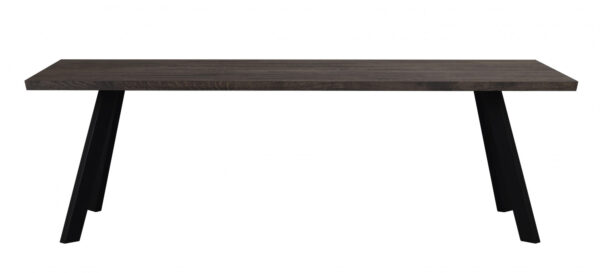 Køb ROWICO Fred plankebord - mørkebrun eg og sort metal (240x100) online billigt tilbud rabat møbler