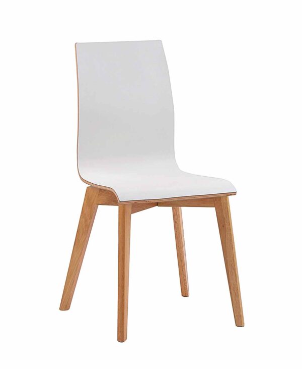 Køb ROWICO Gracy spisebordsstol - hvid laminat/egetræ online billigt tilbud rabat møbler
