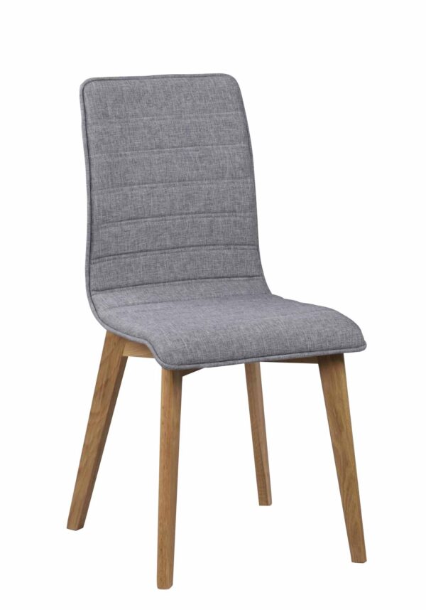 Køb ROWICO Gracy spisebordsstol - lysegråt stof/lakeret eg online billigt tilbud rabat møbler