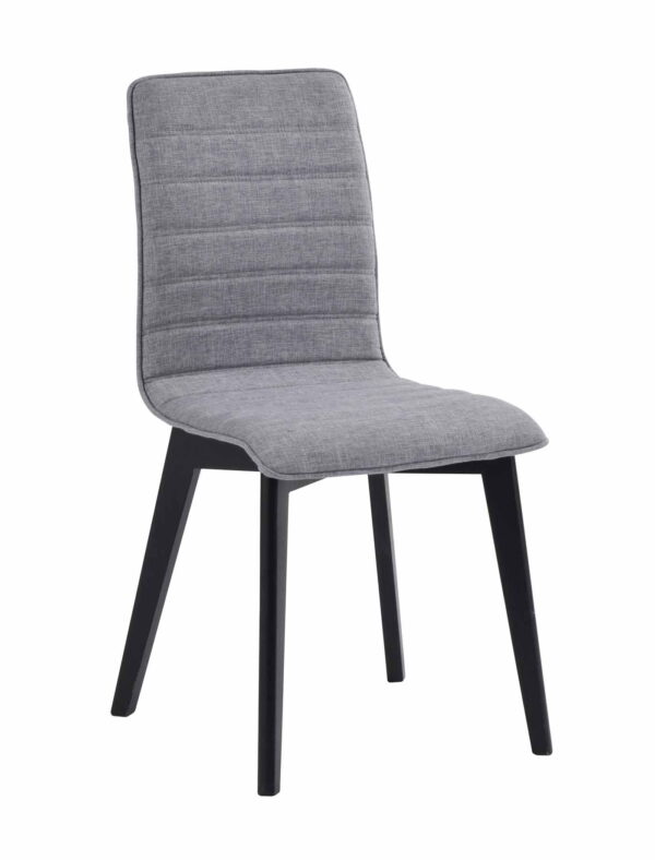 Køb ROWICO Gracy spisebordsstol - lysegråt stof/sortlakeret eg online billigt tilbud rabat møbler