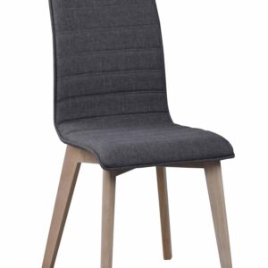 Køb ROWICO Gracy spisebordsstol - mørkegråt stof/hvidpigmenteret eg online billigt tilbud rabat møbler