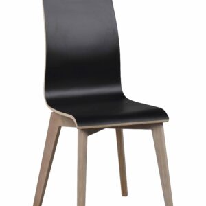 Køb ROWICO Gracy spisebordsstol - sort laminat/hvidpigmenteret eg online billigt tilbud rabat møbler