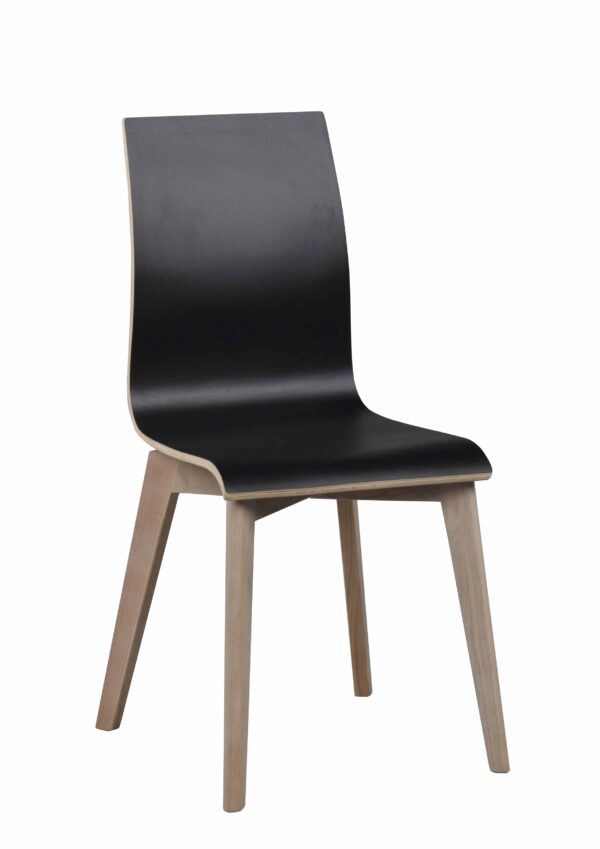 Køb ROWICO Gracy spisebordsstol - sort laminat/hvidpigmenteret eg online billigt tilbud rabat møbler