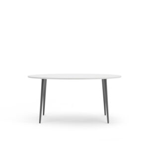 Køb TVILUM Delta Elipse spisebord - hvid/sort