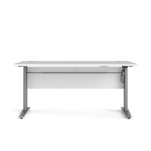 Køb TVILUM Prima hæve sænkebord - hvid/sølvgråt stål  (150x80) online billigt tilbud rabat møbler