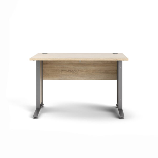 Køb TVILUM Prima skrivebord - egetræsstruktur og sølvgrå stål (150x80) online billigt tilbud rabat møbler