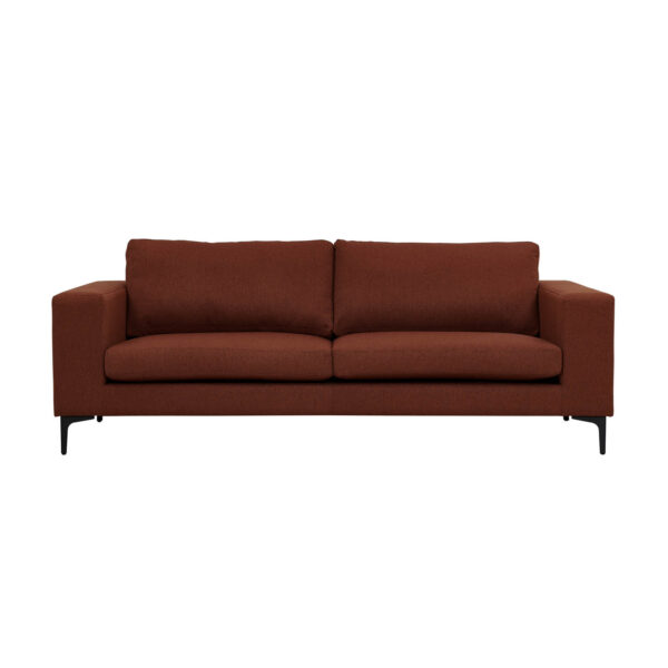 Køb VENTURE DESIGN Bolero 3 pers. sofa - rust polyester og sort metal online billigt tilbud rabat møbler