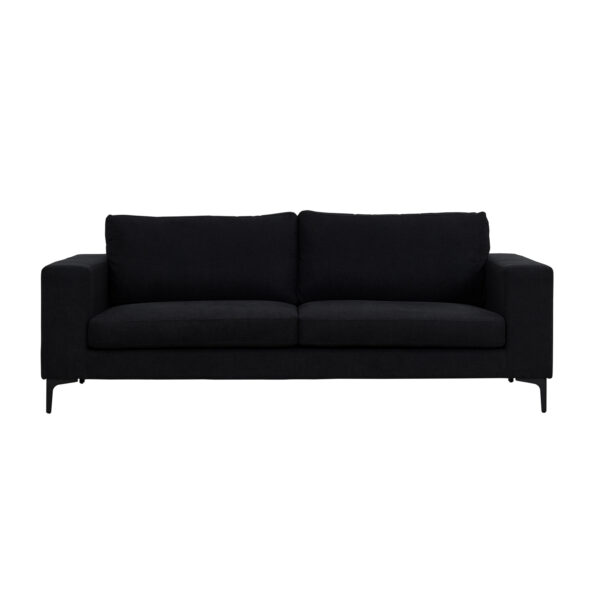 Køb VENTURE DESIGN Bolero 3 pers. sofa - sort polyester og sort metal online billigt tilbud rabat møbler