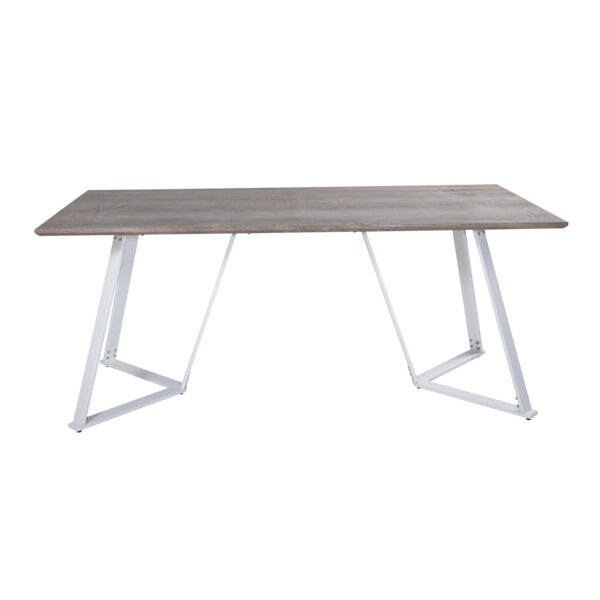 Køb VENTURE DESIGN Marina spisebord - grå MDF og hvid metal (180x90) online billigt tilbud rabat møbler