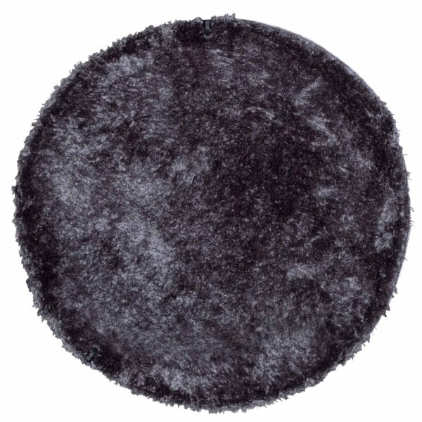 Køb VENTURE DESIGN Natta gulvtæppe - mørkegrå polyester (Ø200) online billigt tilbud rabat møbler
