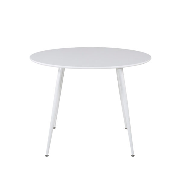 Køb VENTURE DESIGN Plaza spisebord - hvid MDF og hvid metal (Ø100) online billigt tilbud rabat møbler