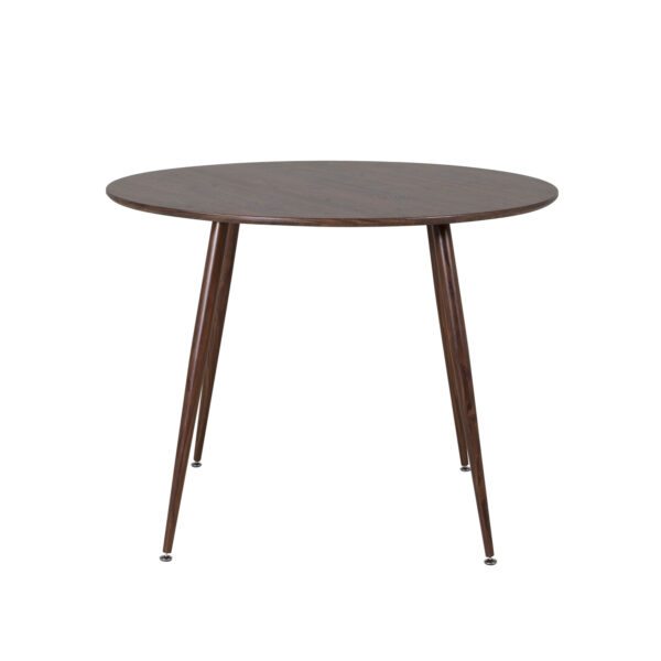 Køb VENTURE DESIGN Plaza spisebord - valnøddefolie MDF og valnøddefolie metal (Ø100) online billigt tilbud rabat møbler
