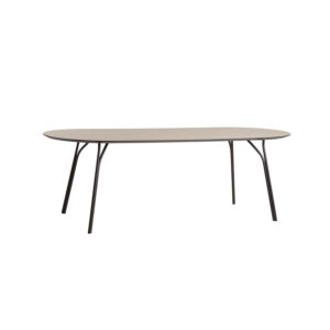 Køb WOUD oval Tree spisebord - beige laminat og sort metal (Ø220) online billigt tilbud rabat møbler