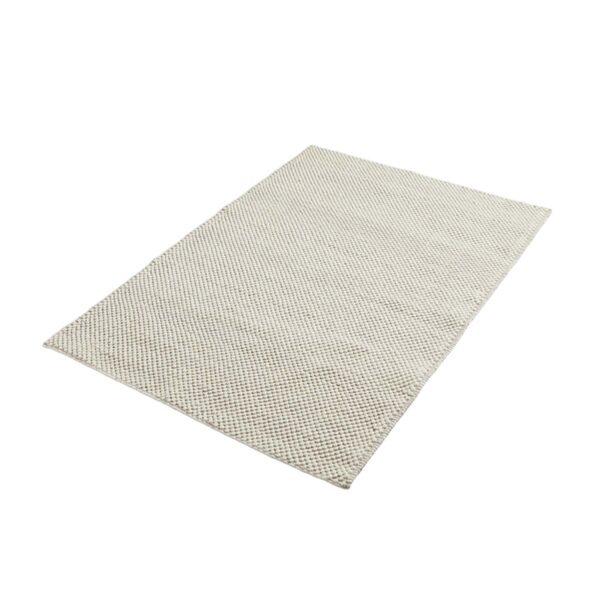 Køb WOUD rektangulær Tact gulvtæppe - hvid uld og bomuld online billigt tilbud rabat møbler